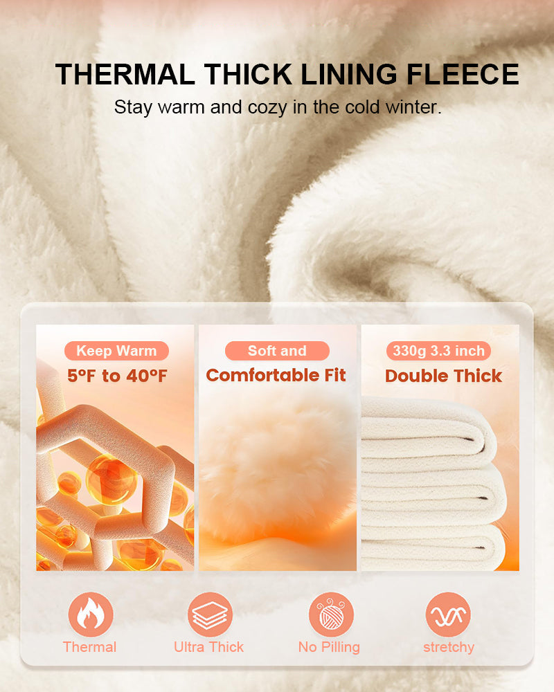 Thermal Fleece Lined Leggings for Women