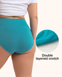 Bragas de algodón de talle alto talla grande para mujer, paquete de 4