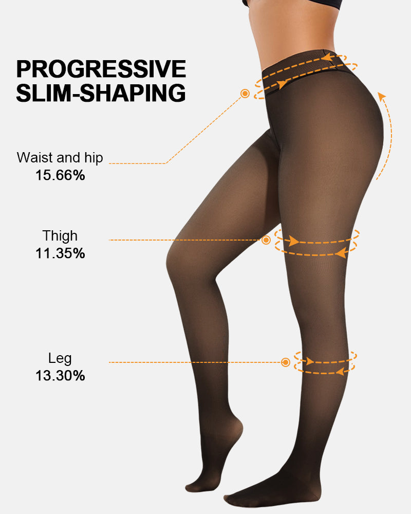 LilySure Warm Fleece Tights Slim Fit Tummy Control For Every Skin Tone