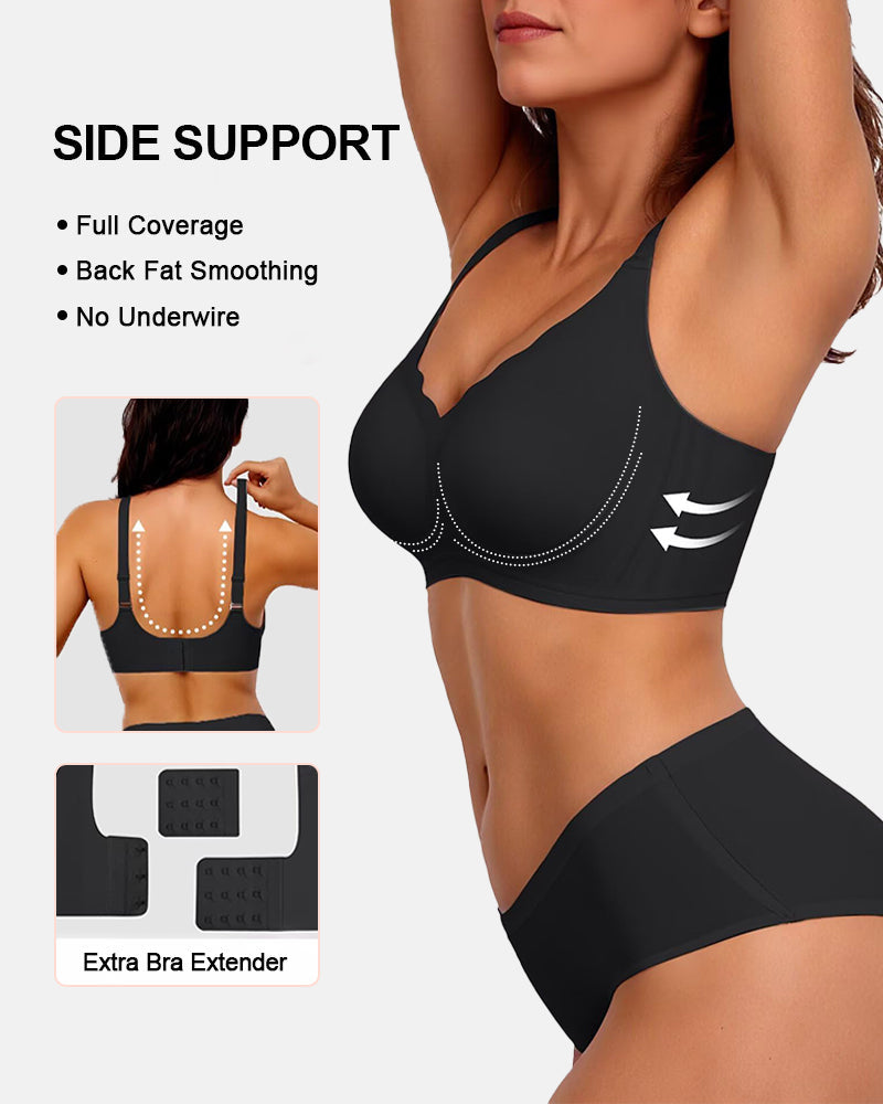 Lilysure Jelly Wireless Push-Up Bra - Scalloped V-Neck
