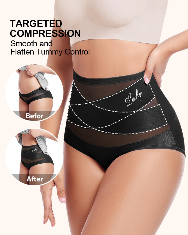 Braguitas moldeadoras sin costuras de talle alto con control de abdomen Lucky (paquete de 5)