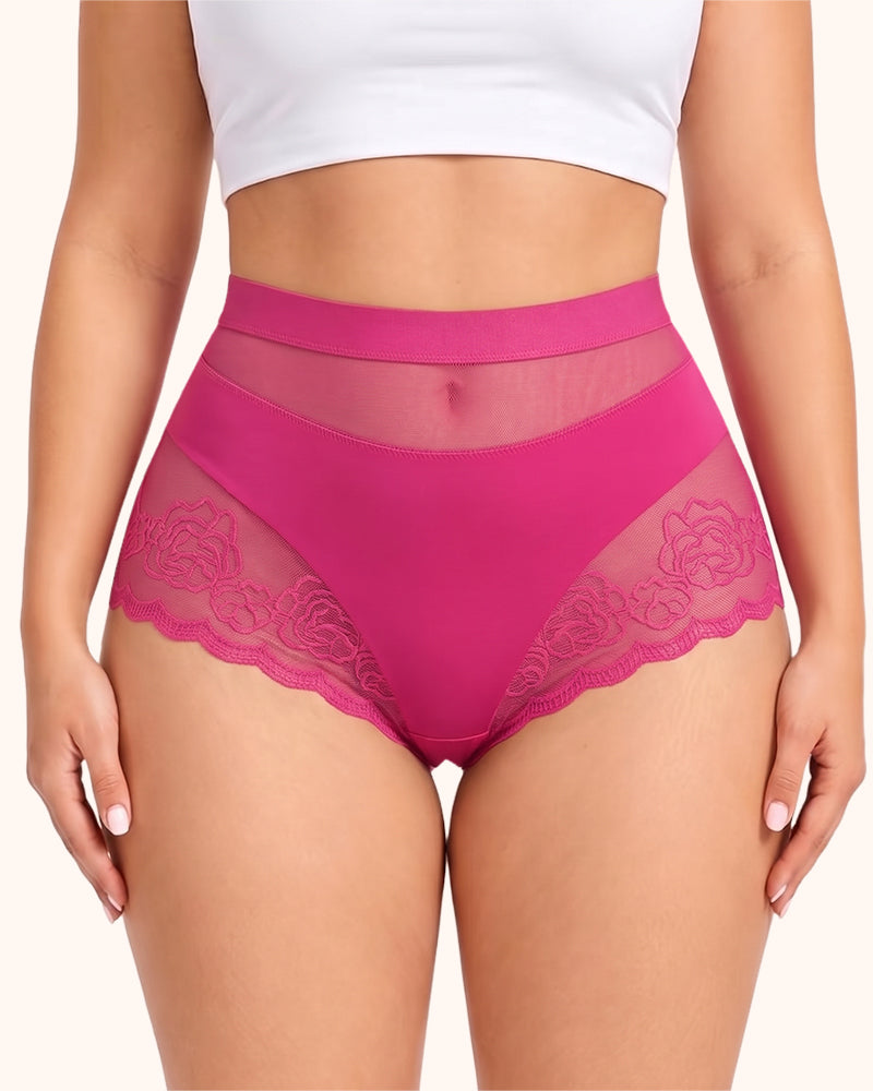 Women's High-Waist No Show Basic Mesh Panties