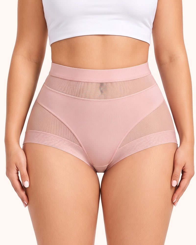 Women's High-Waist No Show Basic Mesh Panties