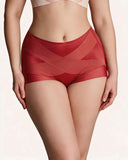 Silky High-Waisted Cross Front Tummy Control Shaping Panties