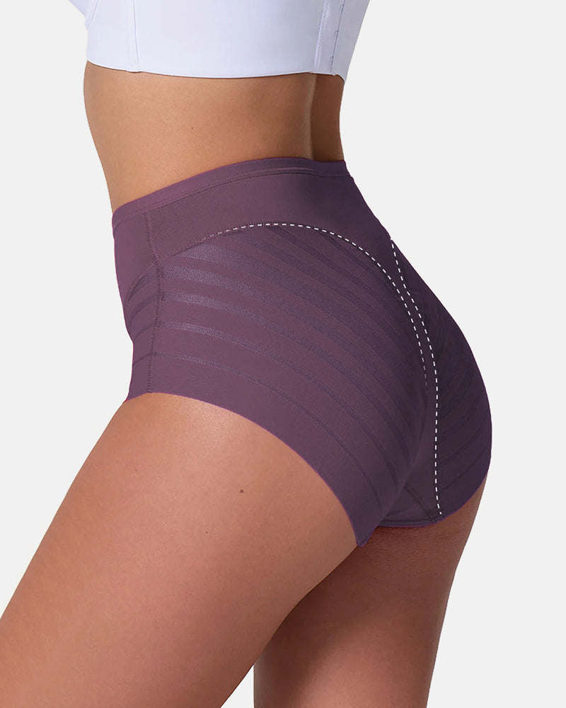 Invisible Stripe Lace Tummy Control Underwear