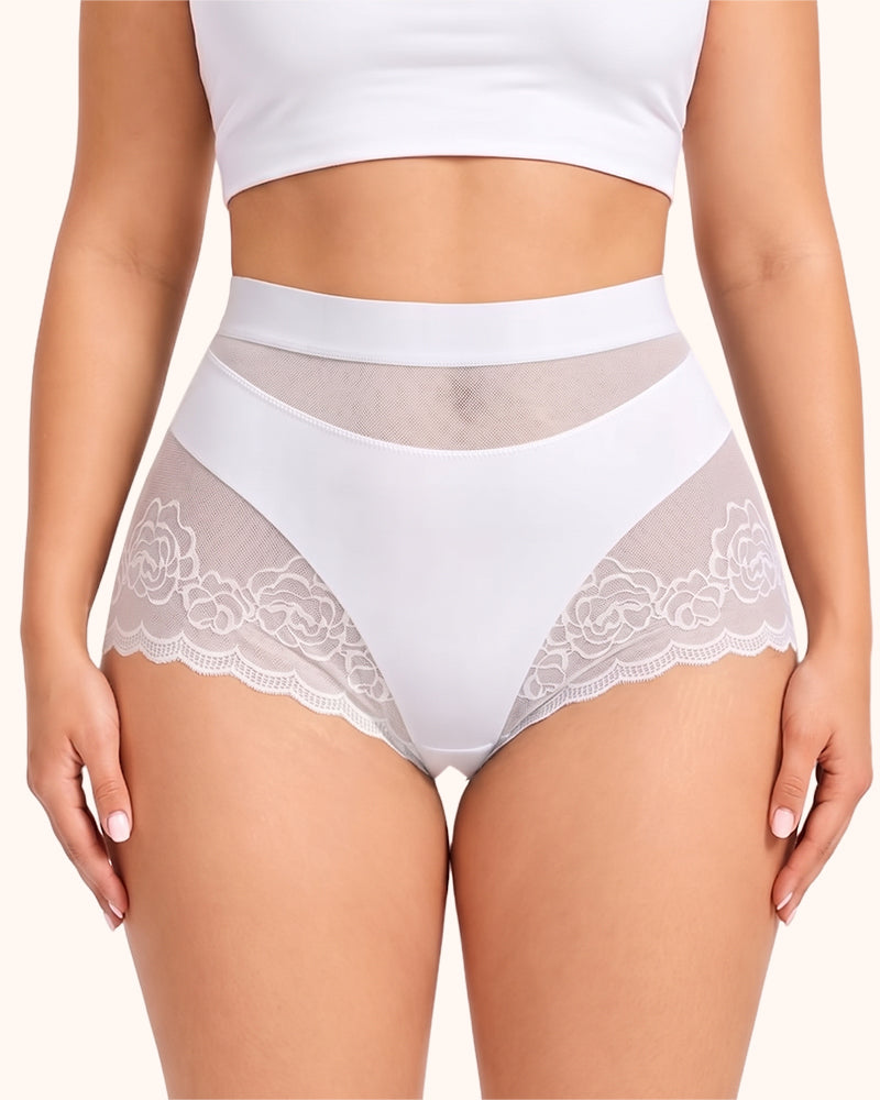 Women's High-Waist No Show Basic Mesh Panties