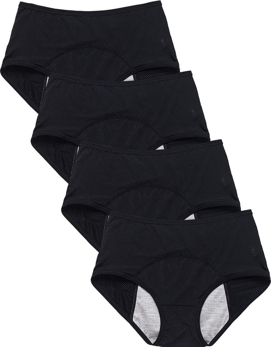 Ropa interior de cintura alta a prueba de fugas menstruales