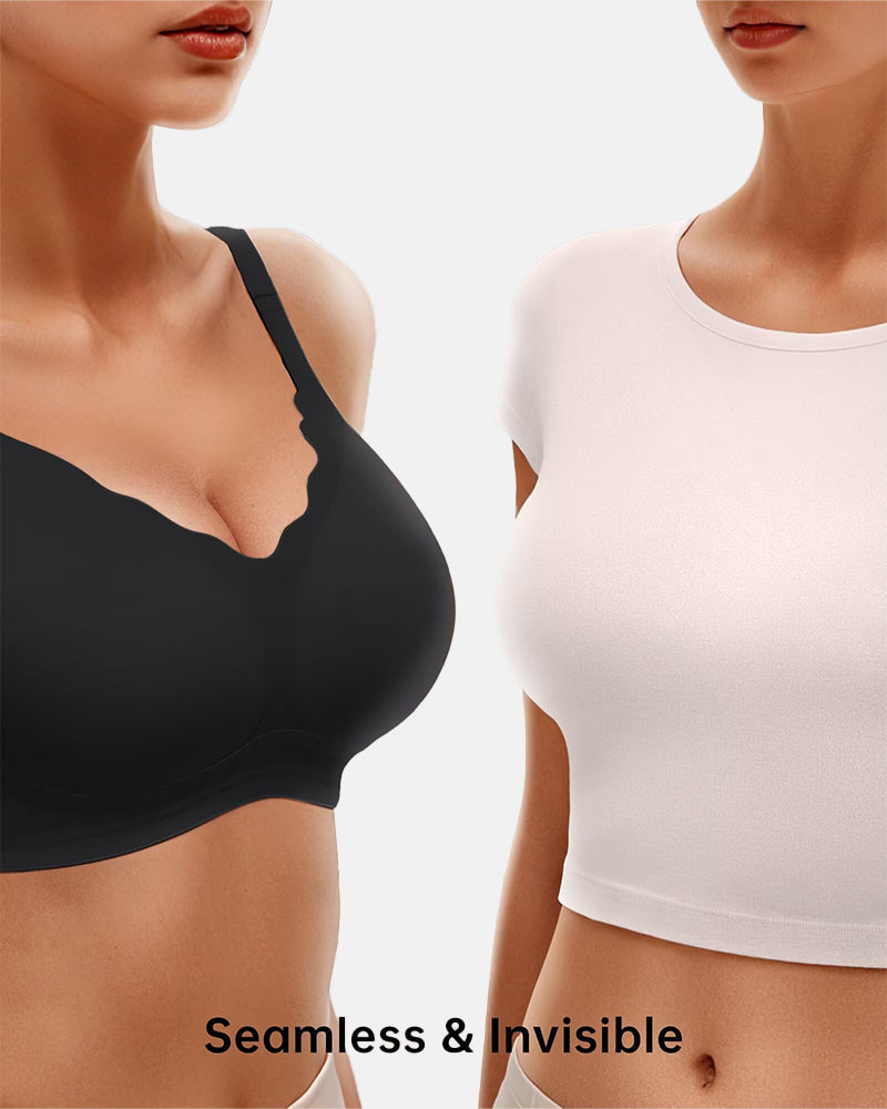 Lilysure Jelly Wireless Push-Up Bra - Scalloped V-Neck