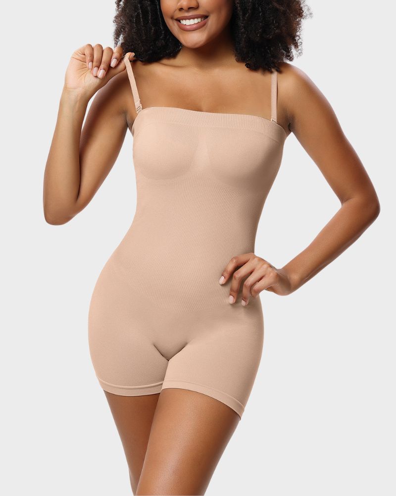 Bandeau Neckline Shortie Bodysuit