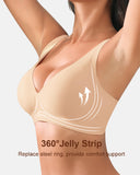 Lilysure Jelly Wireless Push-Up Bra - Seamless Deep V