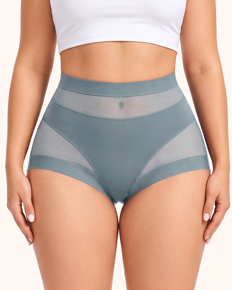 Women's High-Waist No Show Basic Mesh Panties