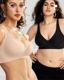 Lilysure Jelly Wireless Push-Up Bra - Seamless Deep V