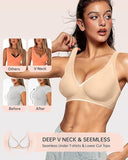 Lilysure Jelly Wireless Push-Up Bra - Seamless Deep V