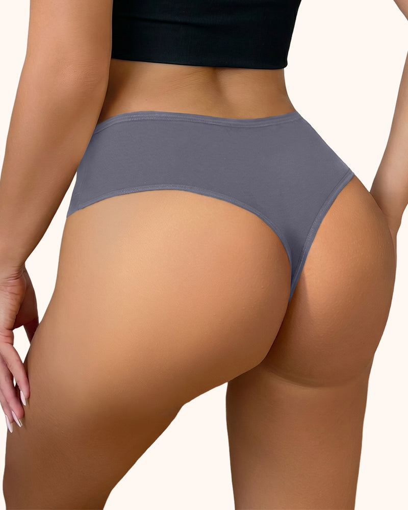 Tangas sin costura de cintura alta con control de abdomen para mujer