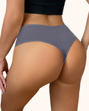 Tangas sin costura de cintura alta con control de abdomen para mujer