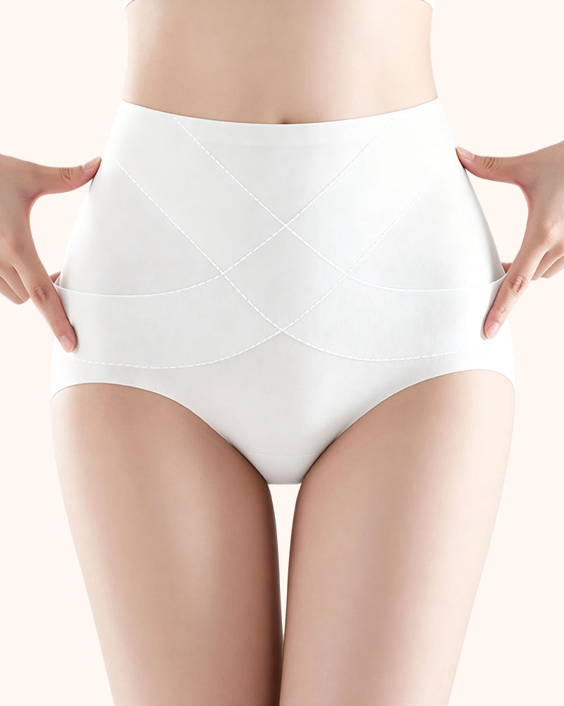Braguitas de control de abdomen de cintura alta sin costuras de seda helada