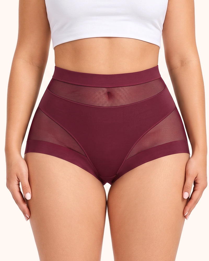 Women's High-Waist No Show Basic Mesh Panties