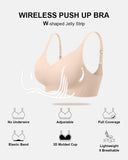 Lilysure Jelly Wireless Push-Up Bra - Scalloped V-Neck