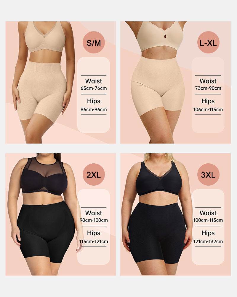 Breathable High Waisted Tummy Control Seamless Sculpting Shorts