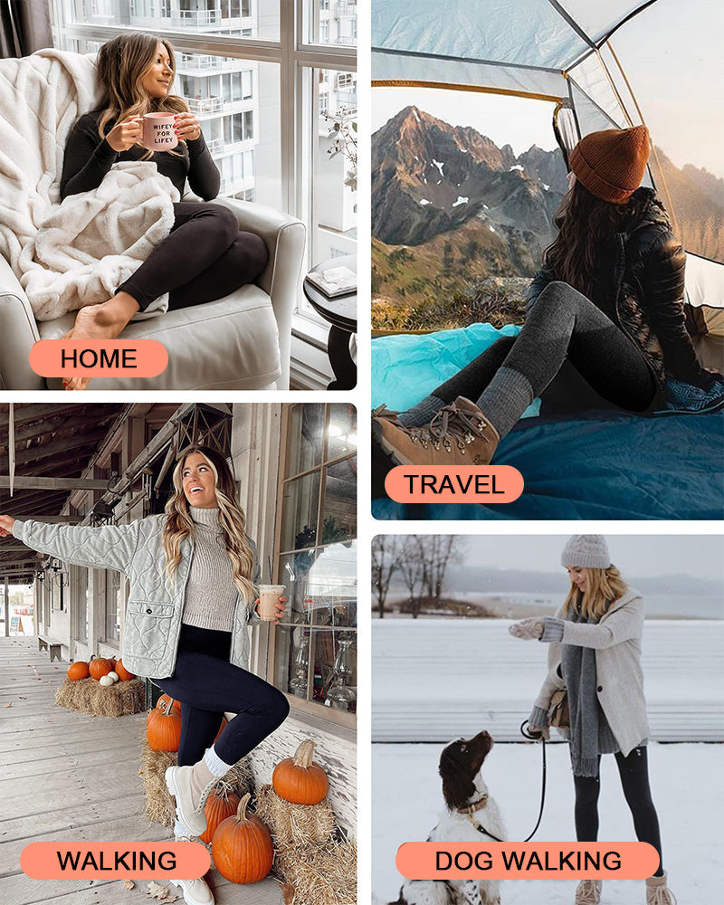 Winter Essentials High-Waisted Fleece Leggings with Pockets