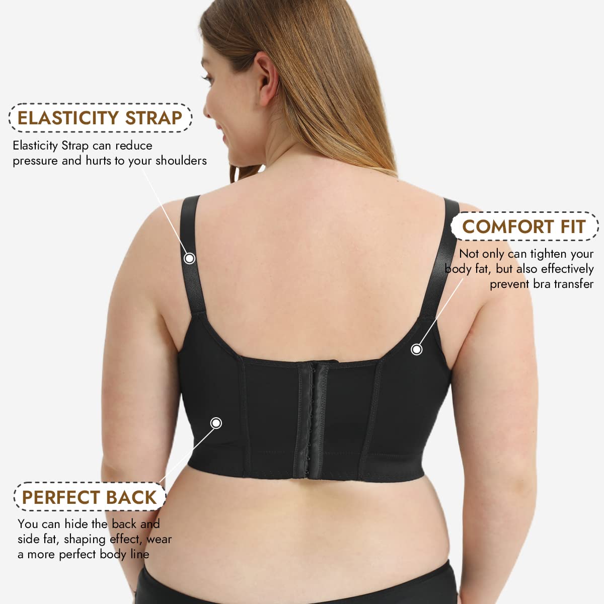 LilySure® Push-Up Back Smoothing Bra