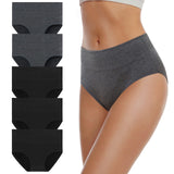 LilySure High Waist Seamless Underwear Full Coverage（5 pack)