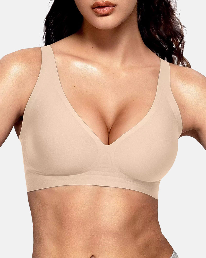 Lilysure Jelly Wireless Push-Up Bra - Seamless Deep V