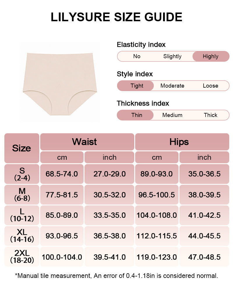 Women No Show High Waist Underwear