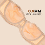 Full Support Non-Slip Convertible Bandeau Bra -Nude
