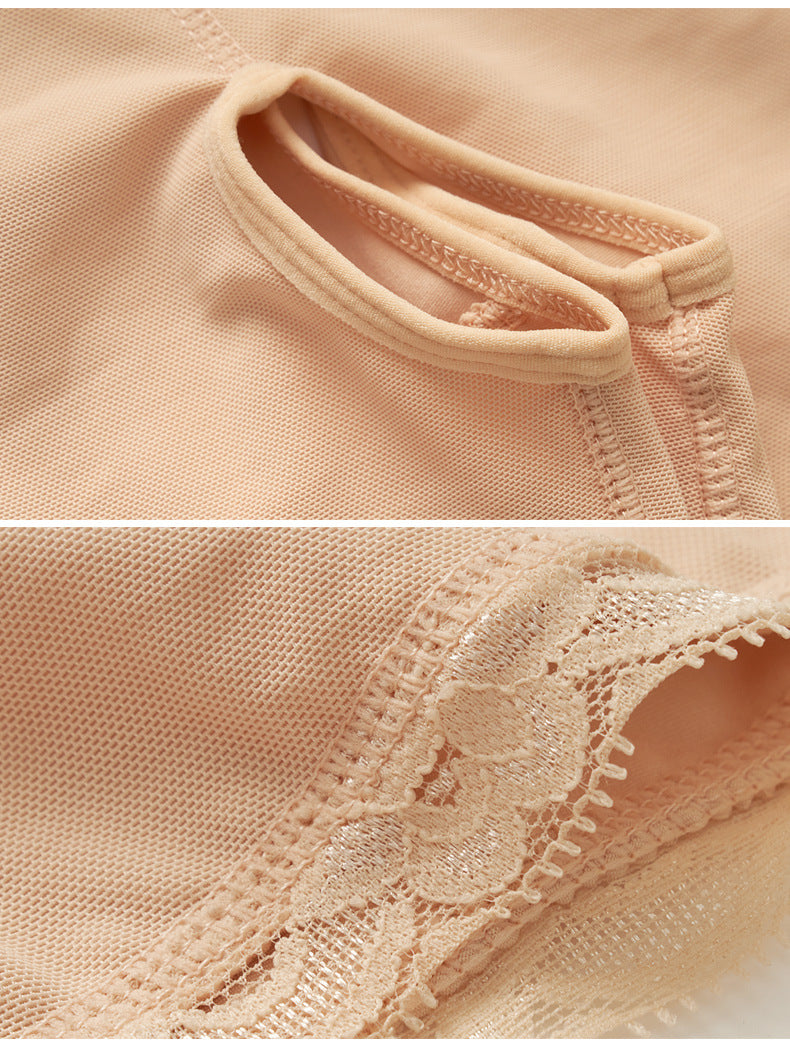 Slimming Shapewear Short Faja With Side Zipper-Beige