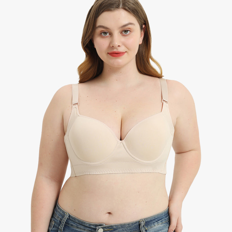 Push-Up Back Smoothing Bra-Beige