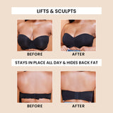 Full Support Non-Slip Convertible Bandeau Bra -Nude